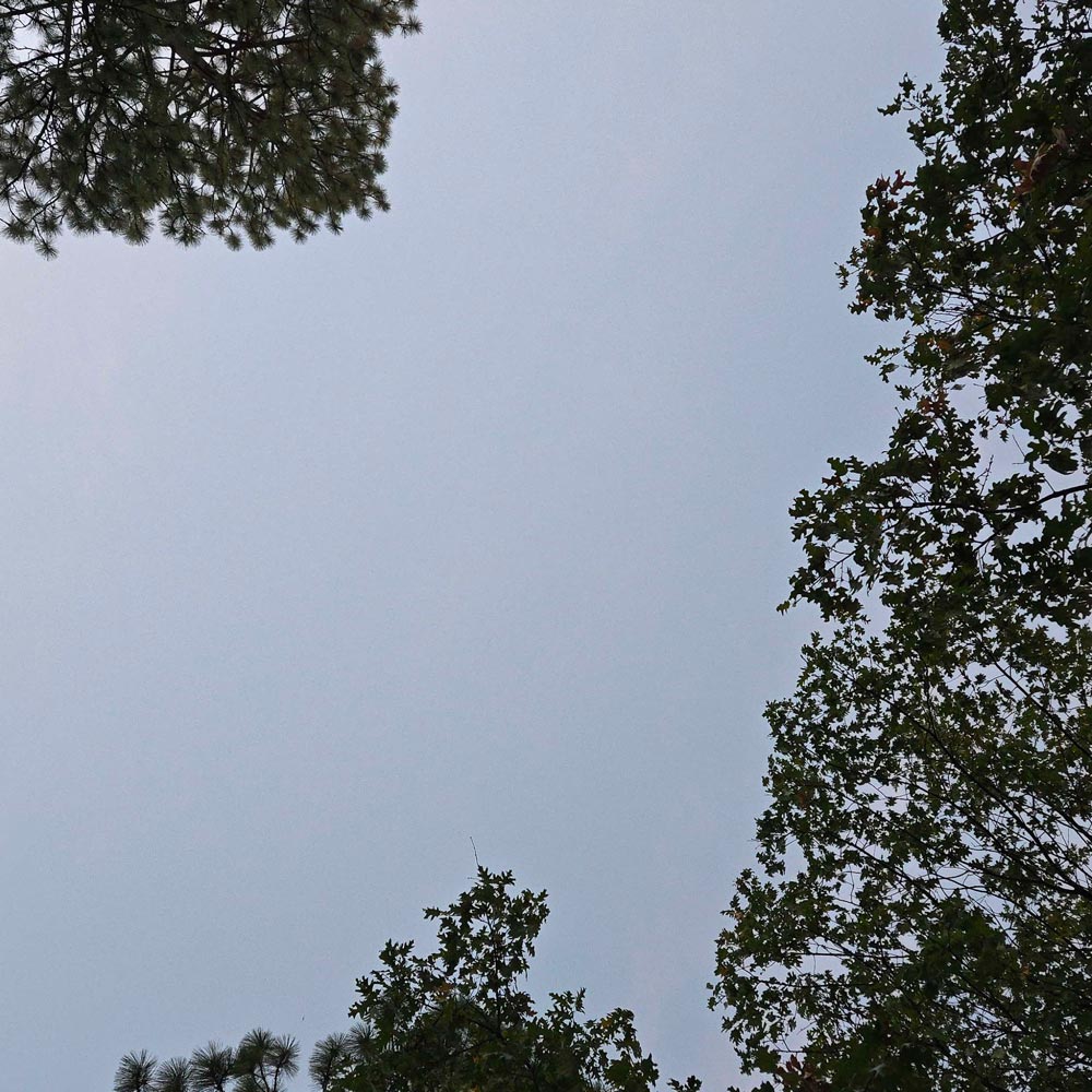 hazy gloomy grey sky